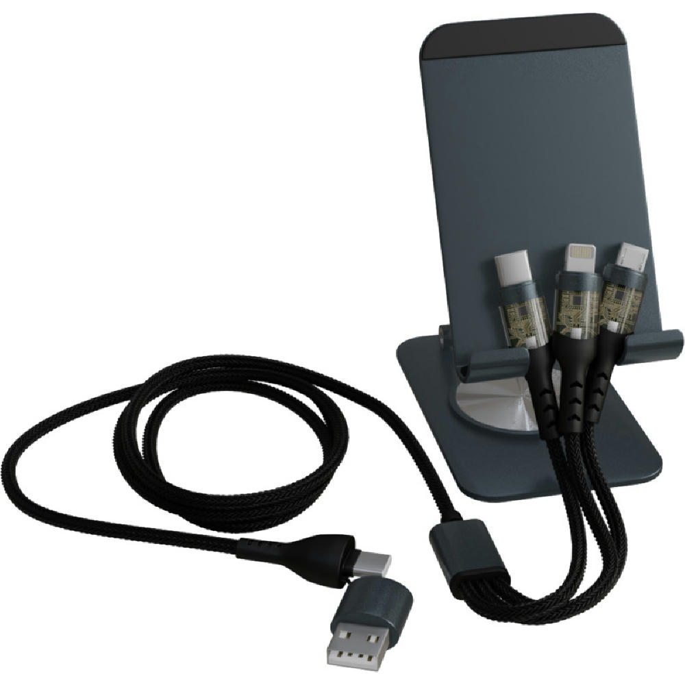 Product image SCX.design O32 faltbare Telefonladestation mit 3-in-1 Ladekabel Werbeartikel