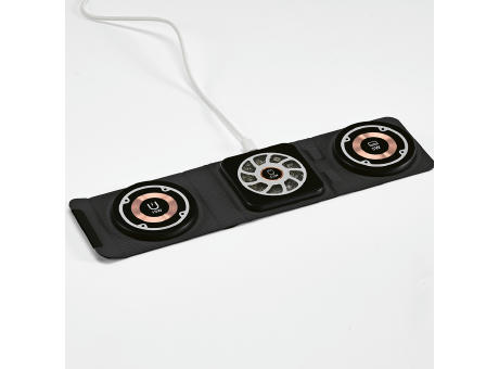 Linnaeus Wireless Charger recy. PU 15W  Werbeartikel