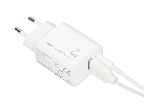 TROIKA Ladestecker CHARGE-X DUO 20 Werbeartikel