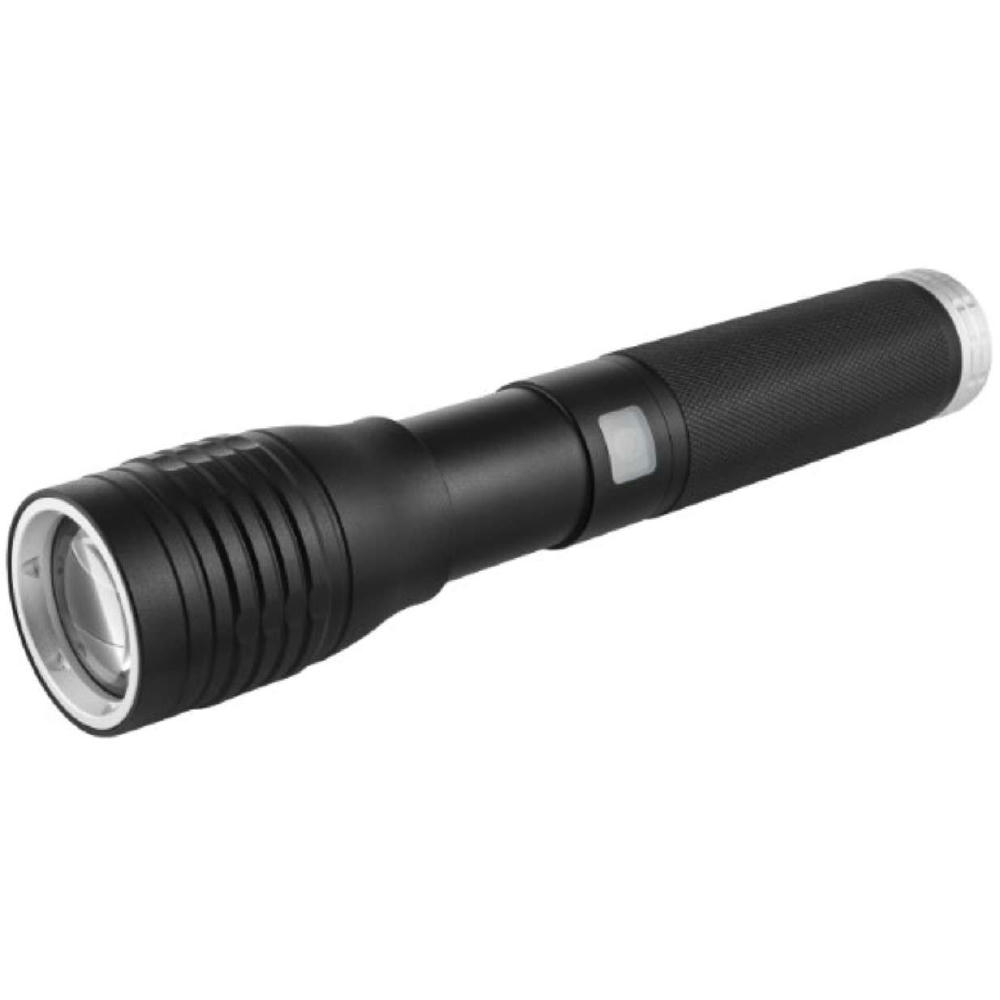 METMAXX Taschenlampe WorklightProRecharge in Schwarz mit Zoom-Kopf – Arbeitsleuchte zum Bedrucken