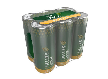 250 ml Bier - Eco Label - Sixpack Werbeartikel