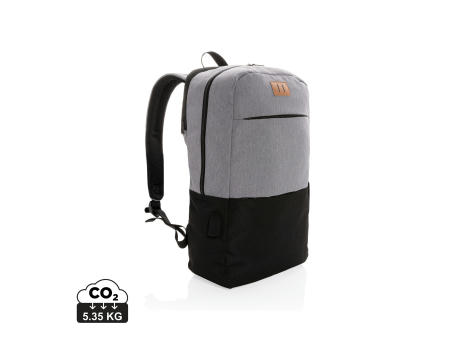 Moderner 15.6" USB & RFID Laptop-Rucksack, PVC-frei bedrucken