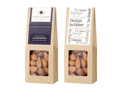 Product image Ofengeröstete Salzmandeln mit leichter Rauchnote in der Faltschachtel bedrucken