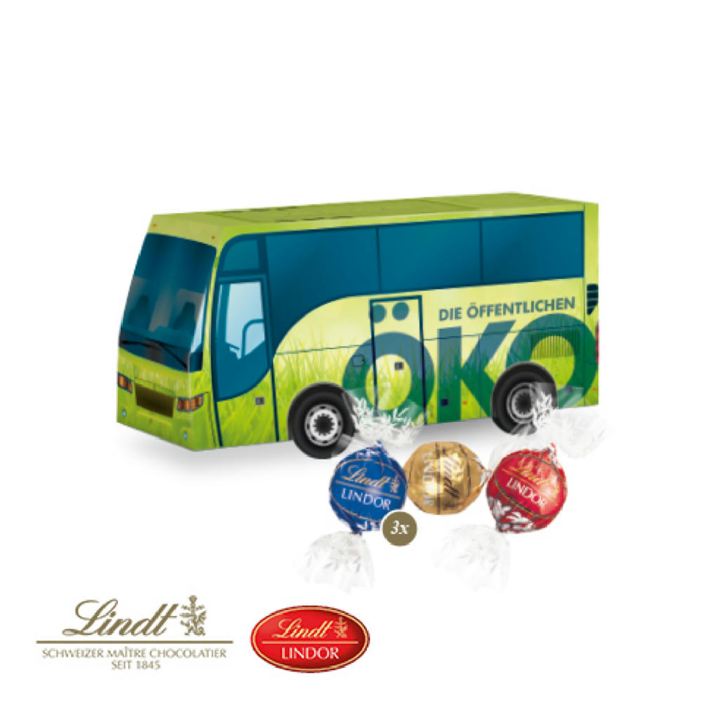 Product image 3D Präsent "Bus" mit Lindor Pralinés Werbeartikel