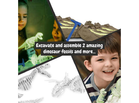 2 in 1 Fossil Excavation Kit III. Lernspiel lieferung inklusive einer kraftpapiertasche (115 g/m²) Werbeartikel
