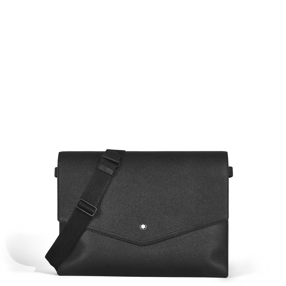 Montblanc Companion Schreibmappe Frontansicht, elegante Luxus Schreibmappe aus hochwertigem Leder mit ikonischem Design, stilvolles Accessoire für Business und exklusive Geschenke.