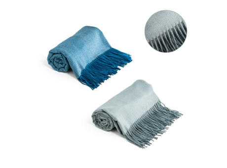 SMOOTH. Decke aus 100% Acryl mit einem Band für Personalisierungskarte (270 g/m²) Werbeartikel