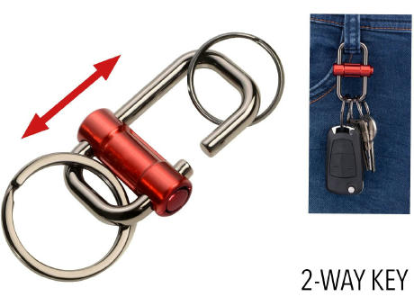 TROIKA Schlüsselanhänger 2-WAY KEY Werbeartikel
