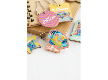 Schlüsselanhänger in Sonderform CreaFob Wood bedrucken