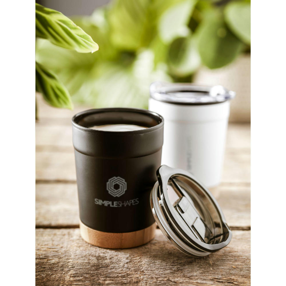 Kobe Bamboo RCS Recycled Steel 350 ml Kaffeebecher Werbeartikel