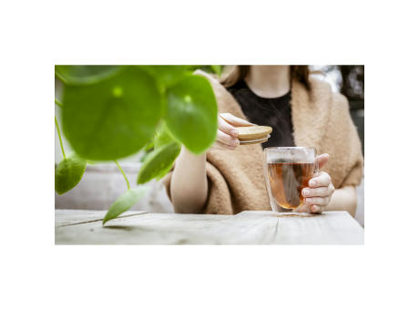 Alba 350 ml doppelwandiges Glas Werbeartikel