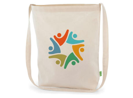 KOBLENZ - BIO-Baumwolltasche mit einem langen Umhängegurt bedrucken