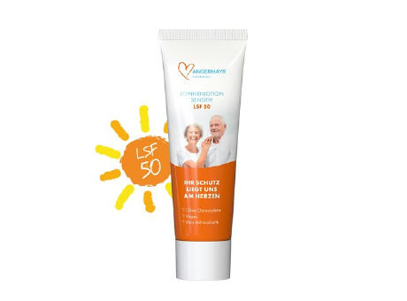 25 ml Tube - Sonnenmilch LSF 50 (sensitiv) - FullbodyPrint Werbeartikel