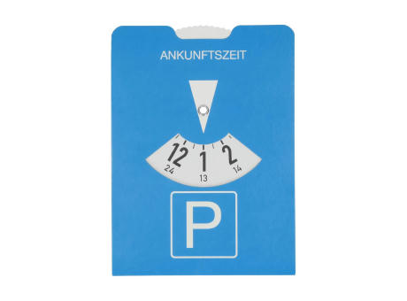 Papp-Parkscheibe "Reise-Rechner" Werbeartikel