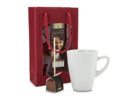Geschenkset / Präsenteset: Schokostick in Tasse bedrucken