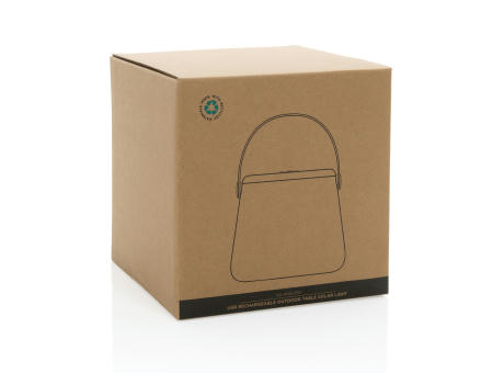 SolarGlow Außenleuchte aus RCS rec. Kunststoff mit USB-Lampe Werbeartikel