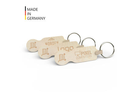 Einkaufswagen-Chip Branch inkl. Schlüsselanhänger (FSC® zertifiziert) bedrucken