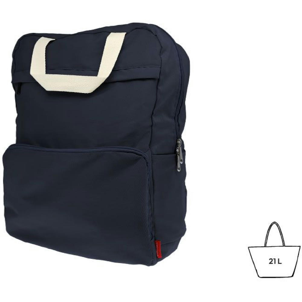 Product image Faltbarer Rucksack 'Cordoba', Polycotton Mitternachtsblau Werbeartikel