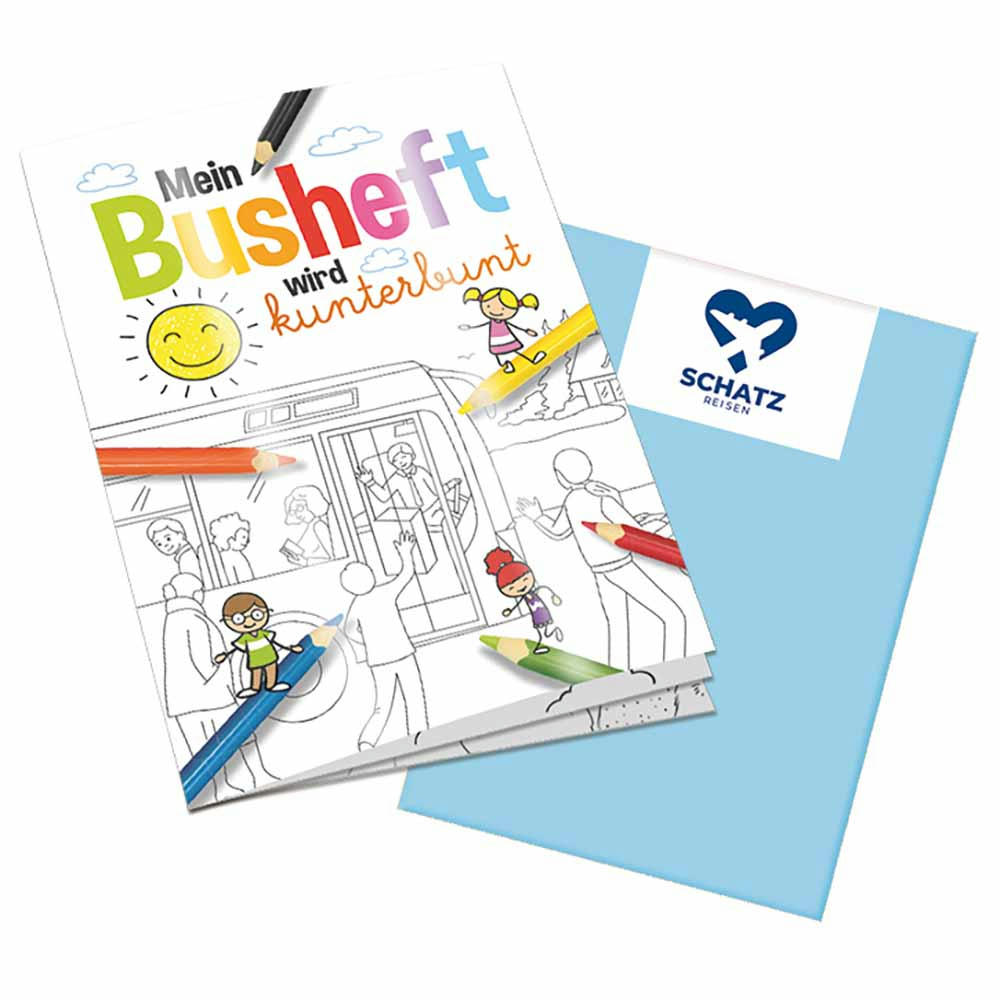 Product image Malbuch / Mal-Set A6 - Bus - Malbuch neutral Werbeartikel