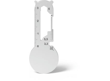 RICHARTZ KEY ORGANIZER modern-1: Schlüsselorganizer in der Seitenansicht – Schlüsselanhänger-Multitool mit Ihrem Logo