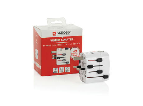 SKROSS Pro 3-Pole World Travel Adapter Werbeartikel