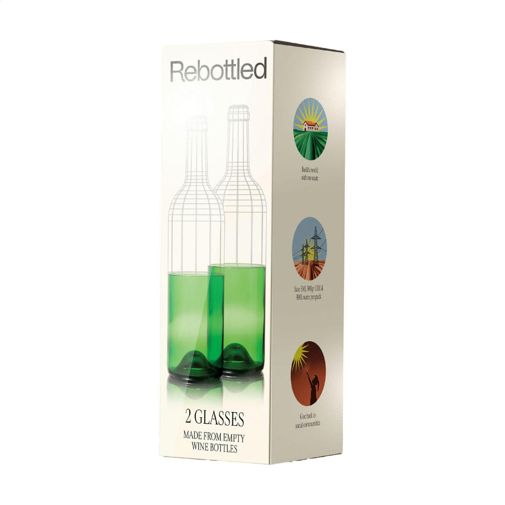 Rebottled® Tumbler 2-pack Trinkgläsern Werbeartikel