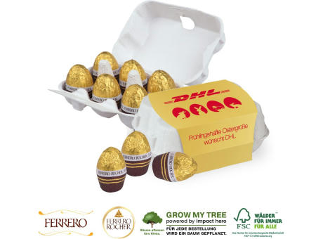 SCHOKO-EIER 6ER MIT FERRERO ROCHER Werbeartikel