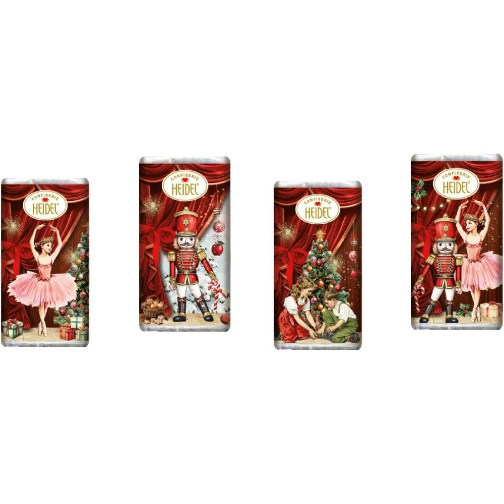 Tisch Adventskalender HEIDEL aus 100% Papier Standardmotiv,   72 g, Inhalt: Heidel Schokoladentäfelchen Werbeartikel