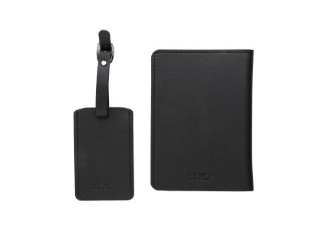 Swiss Peak Reise-Geschenkset aus GRS recyceltem PU bedrucken