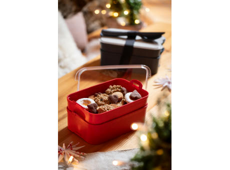 KOZIOL STAKK BENTOBOX 2 Bentobox 2l + XMAS Sticker Werbeartikel