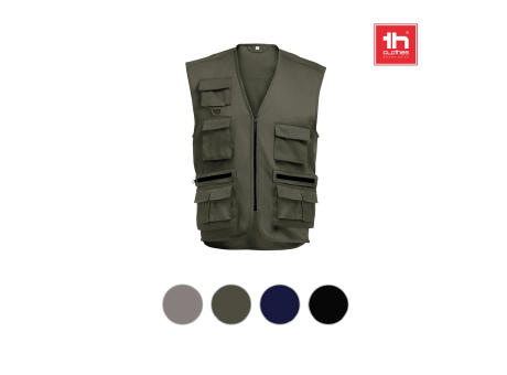 THC PIXEL 3XL. Weste mit verschiedenen Taschen bedrucken