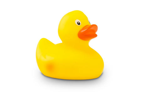 Werbeente Rennente Ralf Mini, ca. 6 cm Werbeartikel