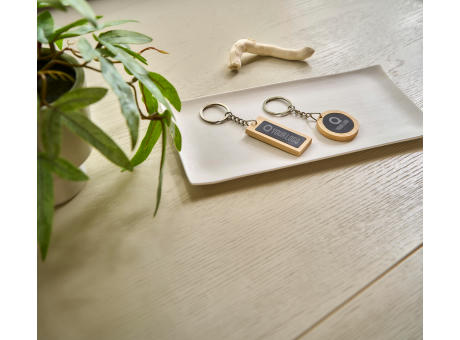 Schlüsselanhänger aus Bambus Gene bedrucken