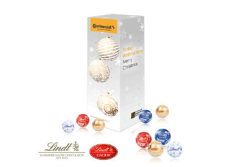 Adventskalender "Turm" mit Lindt Schokolade Werbeartikel