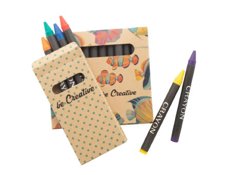 Individuelles Wachsmalstifte-Set (12 Stk.) Craxon 12 Eco Werbeartikel