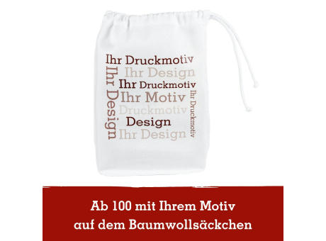 1 Faltschachtel und 1 Mini Faltschachtel im Baumwollsäckchen bedrucken