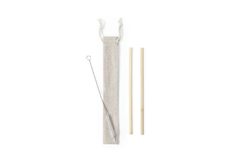 Bambus-Trinkhalmset Piltu Werbeartikel