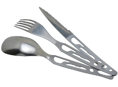 Besteckset 'Basecamp', mit einer Tasche aus Neopren Werbeartikel