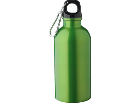 Einwandige Flasche aus recyceltem Edelstahl (400 ml) Sable Werbeartikel