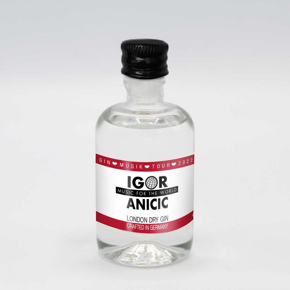 Premium London Dry Gin 50 ml | individuelles 4c-Label Werbeartikel