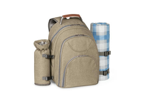 VILLA. Thermischer Picknick-Rucksack aus 600D, hochdichtem, recyceltem Polyester Werbeartikel