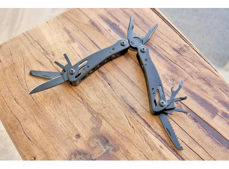 Schwarzes Aluminium-Multitool Ariane Werbeartikel