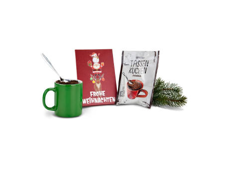 Geschenkset / Präsenteset: Frohe Weihnachten Tassenkuchen Werbeartikel