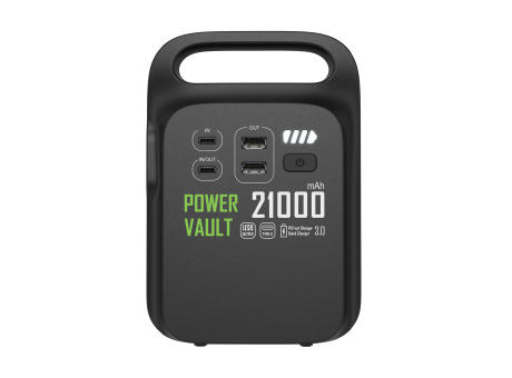 Power Vault 21.000mAh tragbare Powerstation aus RCS rPlastik bedrucken
