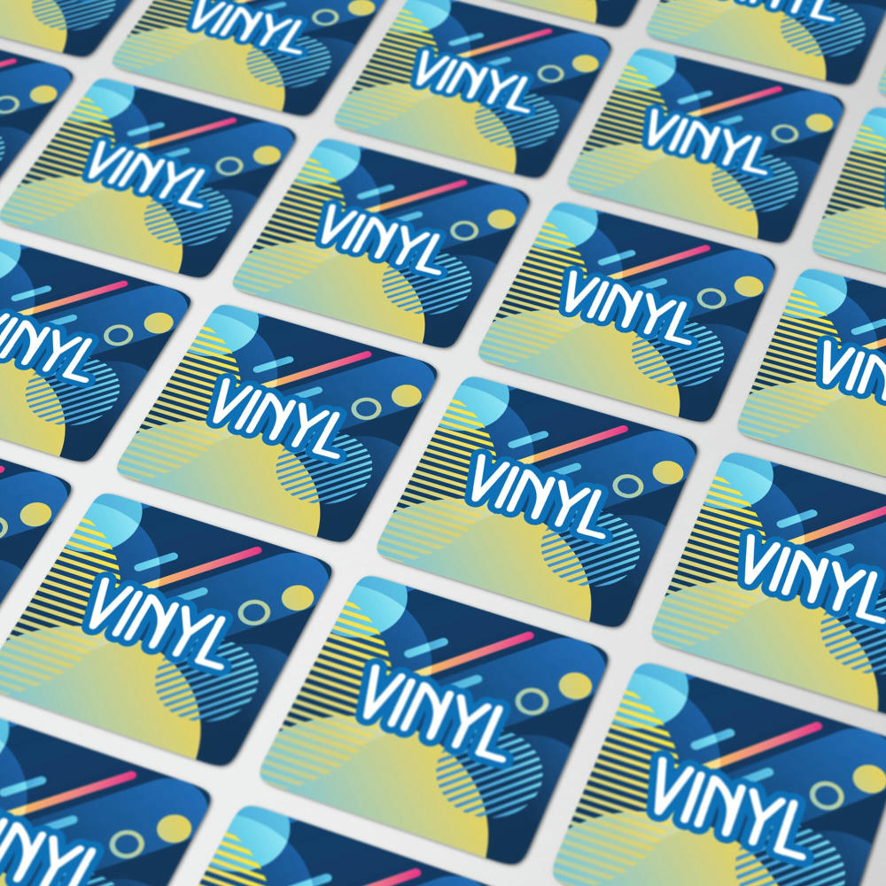 Vinyl Sticker Quadrat 10x10mm Werbeartikel