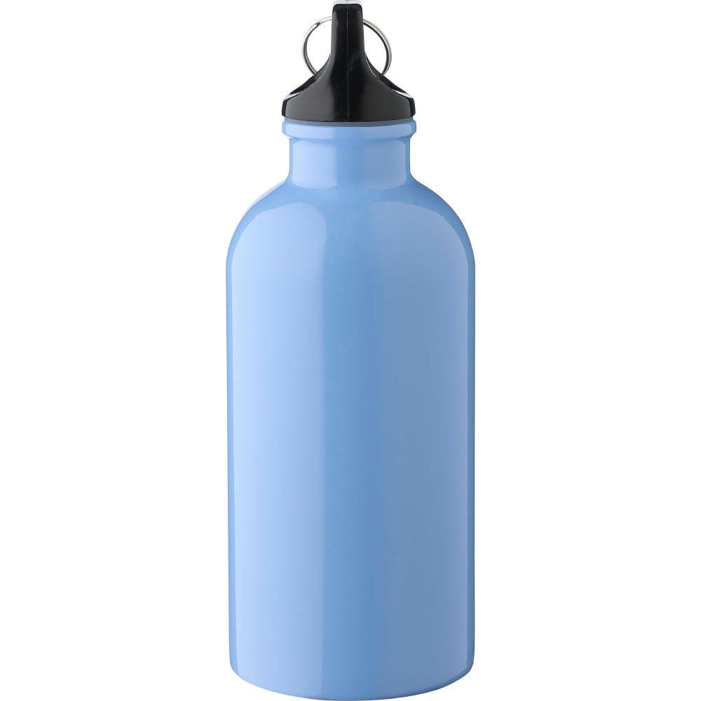 Einwandige Flasche aus recyceltem Edelstahl (400 ml) Sable Werbeartikel