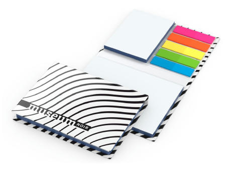 Haftnotiz-Set Budapest Bookcover White Bestseller, 50/50 Blatt, Farbschnitt Werbeartikel