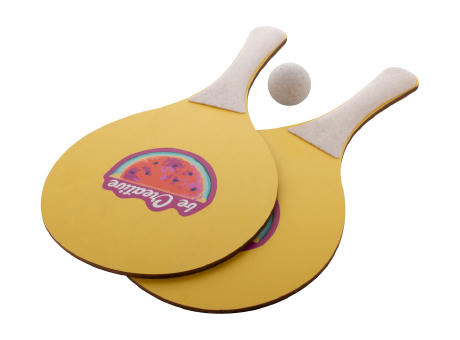 Individuelles Strandtennisset CreaShot Werbeartikel