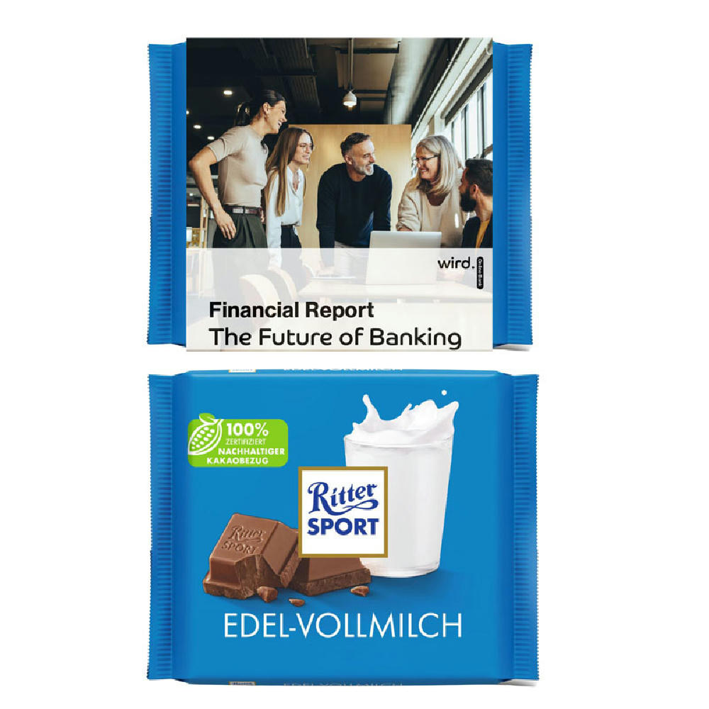 Product image Ritter Sport 100g im Werbeschuber Werbeartikel