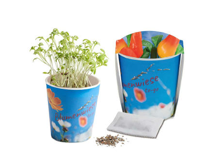 Blumenwiese To-Go - Ostern - Basilikum - neutral Werbeartikel